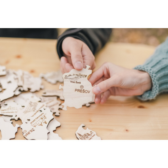 Drevené puzzle v krabičke - Múzeá 